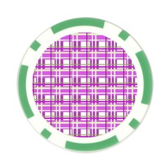 Purple plaid pattern Poker Chip Card Guards from ArtsNow.com Front