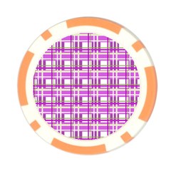 Purple plaid pattern Poker Chip Card Guards from ArtsNow.com Front