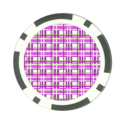 Purple plaid pattern Poker Chip Card Guards from ArtsNow.com Back