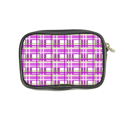 Purple plaid pattern Coin Purse from ArtsNow.com Back