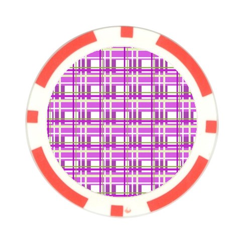 Purple plaid pattern Poker Chip Card Guards (10 pack)  from ArtsNow.com Front