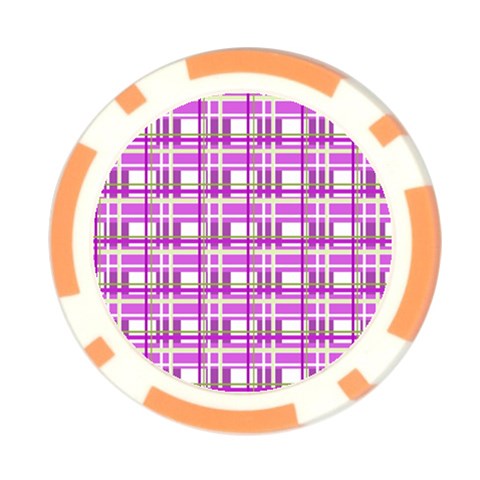 Purple plaid pattern Poker Chip Card Guards (10 pack)  from ArtsNow.com Front