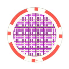 Purple plaid pattern Poker Chip Card Guards (10 pack)  from ArtsNow.com Front