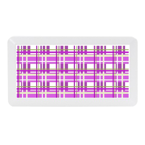 Purple plaid pattern Memory Card Reader (Mini) from ArtsNow.com Front