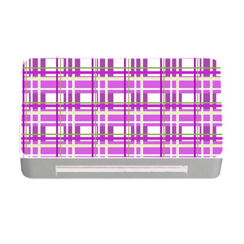 Purple plaid pattern Memory Card Reader with CF from ArtsNow.com Front