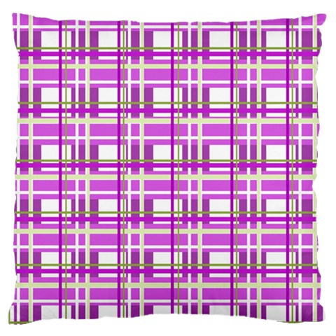 Purple plaid pattern Large Cushion Case (Two Sides) from ArtsNow.com Back