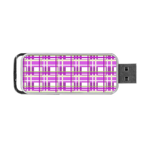 Purple plaid pattern Portable USB Flash (One Side) from ArtsNow.com Front