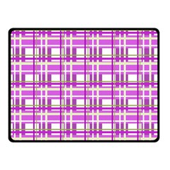 Purple plaid pattern Double Sided Fleece Blanket (Small)  from ArtsNow.com 45 x34  Blanket Back