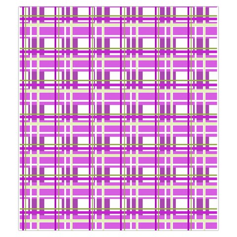 Purple plaid pattern Drawstring Pouches (Medium)  from ArtsNow.com Back