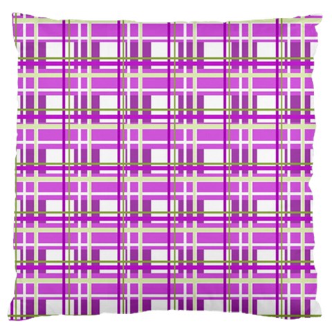 Purple plaid pattern Standard Flano Cushion Case (Two Sides) from ArtsNow.com Back