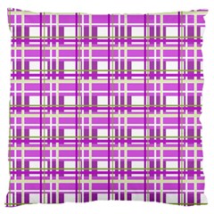 Purple plaid pattern Large Flano Cushion Case (Two Sides) from ArtsNow.com Front