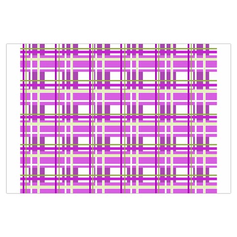 Purple plaid pattern Samsung Galaxy Note 4 Case (Black) from ArtsNow.com Front