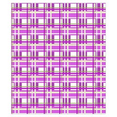 Purple plaid pattern Drawstring Pouches (XS)  from ArtsNow.com Back