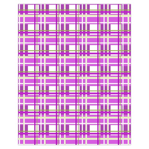 Purple plaid pattern Drawstring Pouches (Extra Large) from ArtsNow.com Back