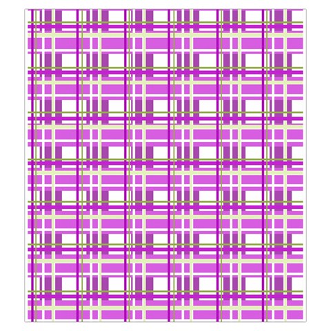 Purple plaid pattern Drawstring Pouches (XXL) from ArtsNow.com Back