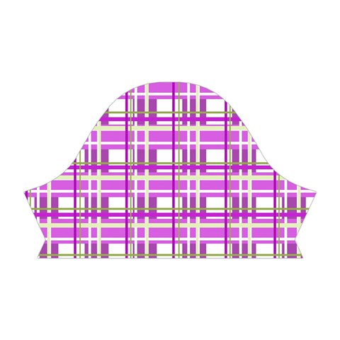 Purple plaid pattern Short Sleeve V Left Sleeve