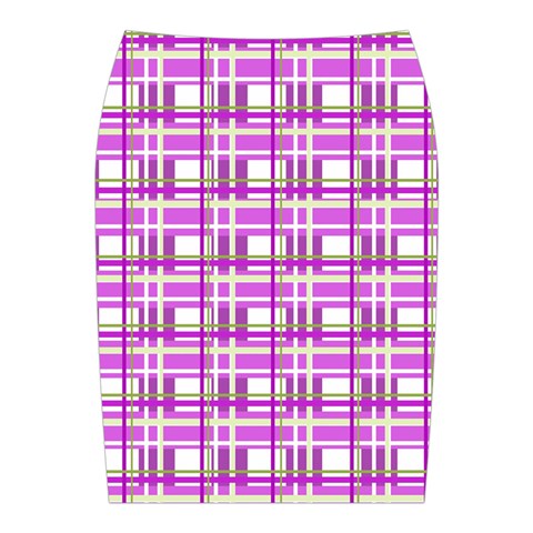 Purple plaid pattern Midi Wrap Pencil Skirt from ArtsNow.com Back