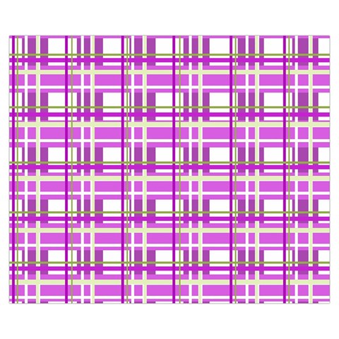 Purple plaid pattern Medium Tote Bag from ArtsNow.com Back