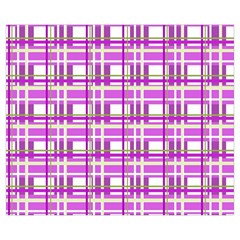 Purple plaid pattern Medium Zipper Tote Bag from ArtsNow.com Back