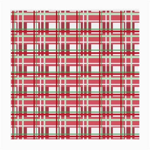 Red plaid pattern Medium Glasses Cloth (2 Back