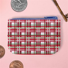 Red plaid pattern Mini Coin Purses from ArtsNow.com Back