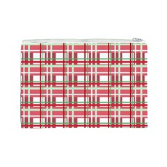 Red plaid pattern Cosmetic Bag (Large)  from ArtsNow.com Back