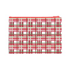 Red plaid pattern Cosmetic Bag (Large)  from ArtsNow.com Back