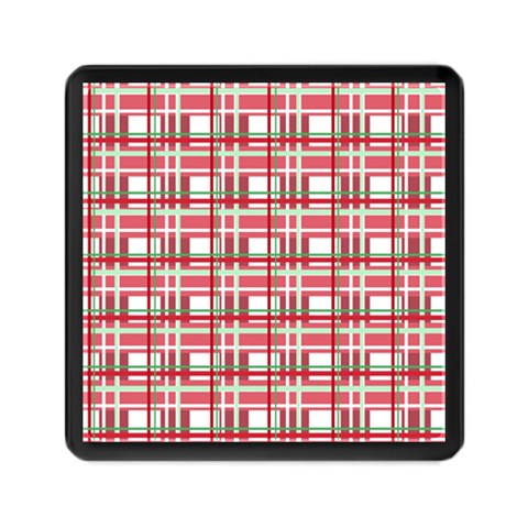 Red plaid pattern Memory Card Reader (Square)  from ArtsNow.com Front