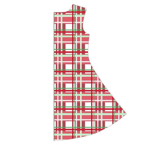 Red plaid pattern Short Sleeve V Back Right