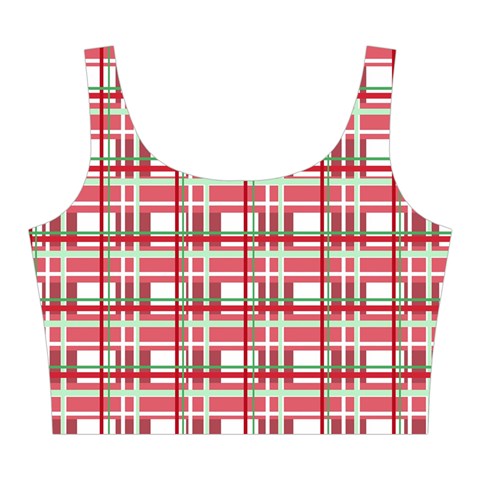 Red plaid pattern Midi Sleeveless Dress from ArtsNow.com Top Back