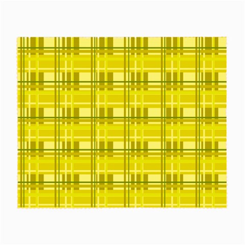 Yellow plaid pattern Small Glasses Cloth from ArtsNow.com Front