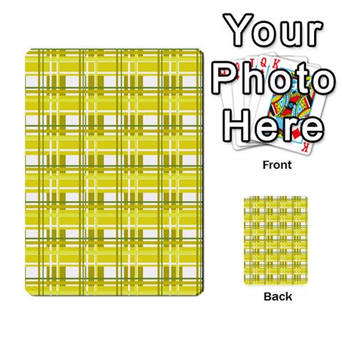 Yellow plaid pattern Playing Cards 54 Designs  from ArtsNow.com Back