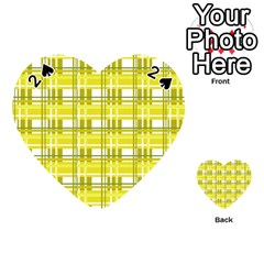 Yellow plaid pattern Playing Cards 54 (Heart)  from ArtsNow.com Front - Spade2