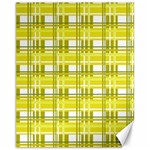 Yellow plaid pattern Canvas 11  x 14  