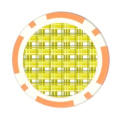 Yellow plaid pattern Poker Chip Card Guards from ArtsNow.com Back