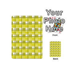 Yellow plaid pattern Playing Cards 54 (Mini)  from ArtsNow.com Back