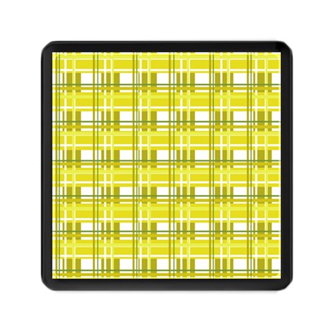 Yellow plaid pattern Memory Card Reader (Square)  from ArtsNow.com Front