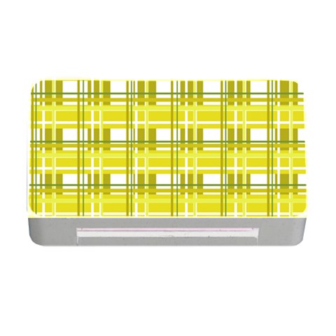 Yellow plaid pattern Memory Card Reader with CF from ArtsNow.com Front