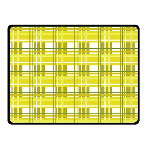 Yellow plaid pattern Double Sided Fleece Blanket (Small)  from ArtsNow.com 45 x34  Blanket Back