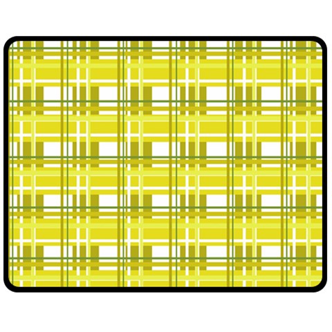 Yellow plaid pattern Double Sided Fleece Blanket (Medium)  from ArtsNow.com 58.8 x47.4  Blanket Back