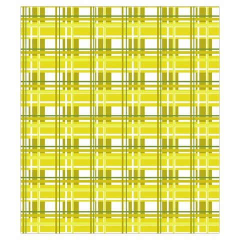 Yellow plaid pattern Drawstring Pouches (Small)  from ArtsNow.com Back