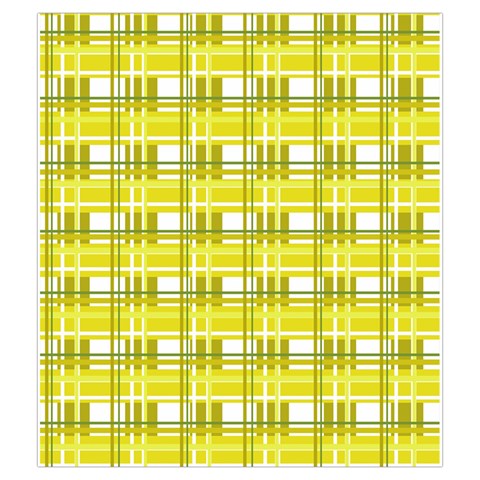 Yellow plaid pattern Drawstring Pouches (Medium)  from ArtsNow.com Back