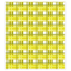 Yellow plaid pattern Drawstring Pouches (Large)  from ArtsNow.com Front