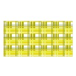 Yellow plaid pattern Satin Shawl