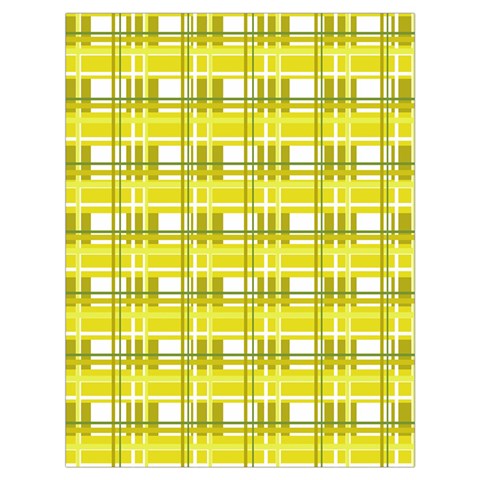 Yellow plaid pattern Drawstring Bag (Large) from ArtsNow.com Back