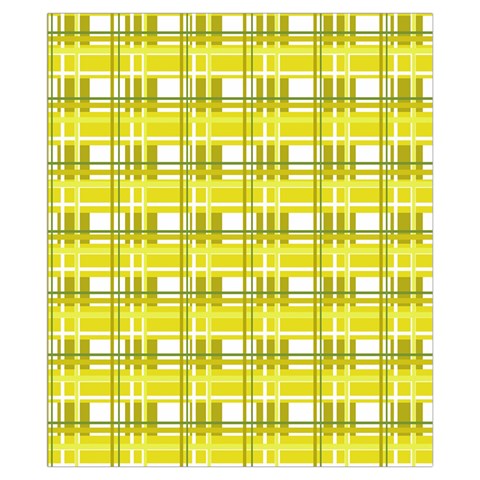 Yellow plaid pattern Drawstring Pouches (XS)  from ArtsNow.com Back