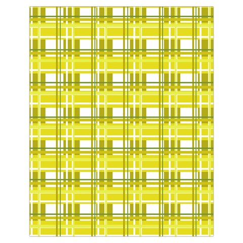 Yellow plaid pattern Drawstring Pouches (Extra Large) from ArtsNow.com Back