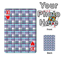 Decorative plaid pattern Playing Cards 54 Designs  from ArtsNow.com Front - Heart10