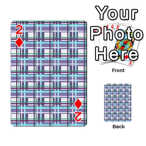 Decorative plaid pattern Playing Cards 54 Designs  from ArtsNow.com Front - Diamond2