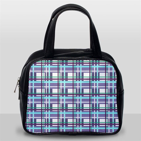 Decorative plaid pattern Classic Handbags (2 Sides) from ArtsNow.com Back